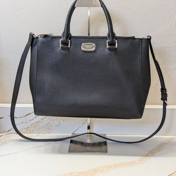 Black Leather Handbag - Picture 2 of 7